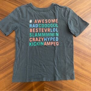 Kids Graphic Tee - Gray with hashtags